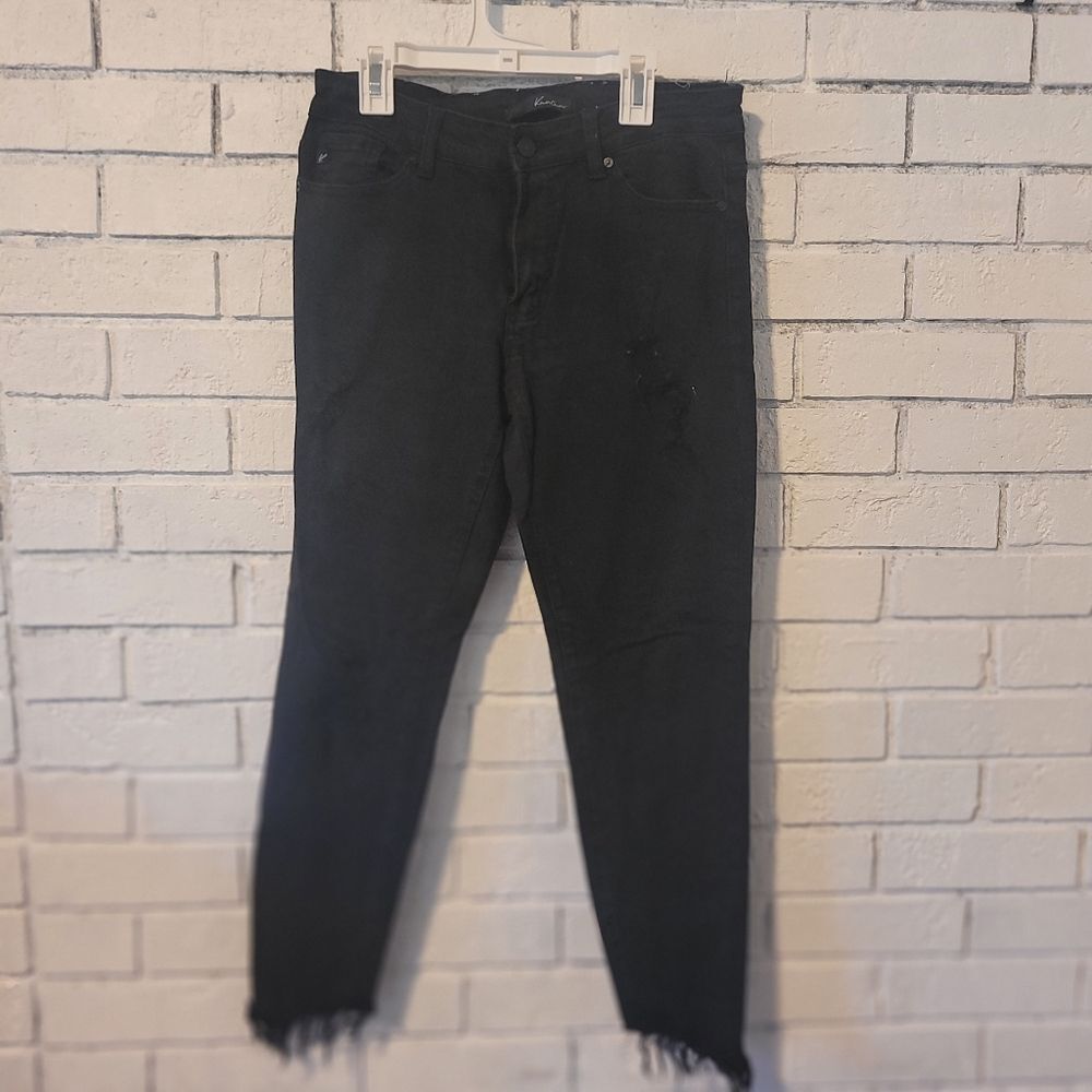KanCan Los Angeles Women's Black Distressed Skinny Jeans - Size 27